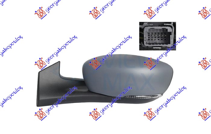 Renault zoe 2019- (bfm) RETROVIZOR ELEKTRICNI SA GREJACEM PM (MIGAVAC) (7 PIN) (A KVALITET) (ASFERICNO STAKLO)