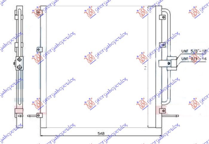 Land rover discovery 93-02 HLADNJAK KLIME 4.0/4.6i V8 BENZIN - 2.5TD DIZEL (548x547x22)