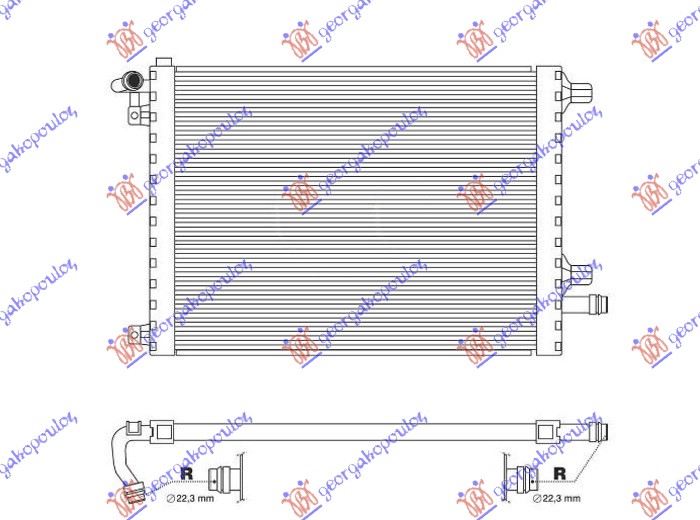 Land rover discovery sport 14- HLADNJAK DODATNI 2.0BEN TURBO 590x465x26