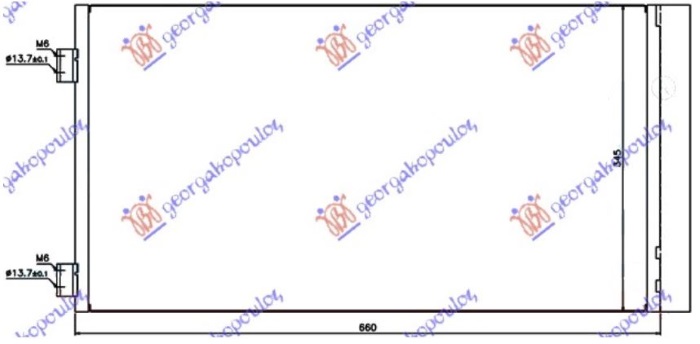Mini cooper/one 2011-2014 (r56) HLADNJAK KLIME BENZIN/DIZEL (625x330x12) (KOYO)
