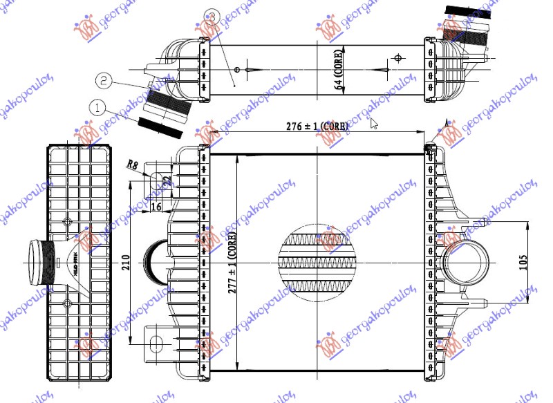 Range rover 12-19 HLAD. INTERC. BENZIN-DIZ (276x276x64)