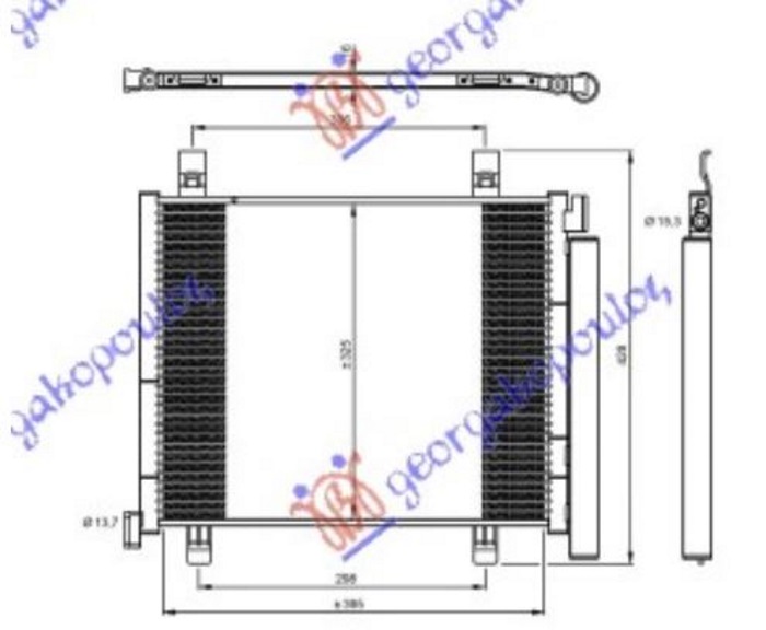 Vw up 2016-2019 (121/122/123/bl1/bl2/bl3) HLADNJAK KLIME 1.0i /12V (400x330x16) (MARELLI)