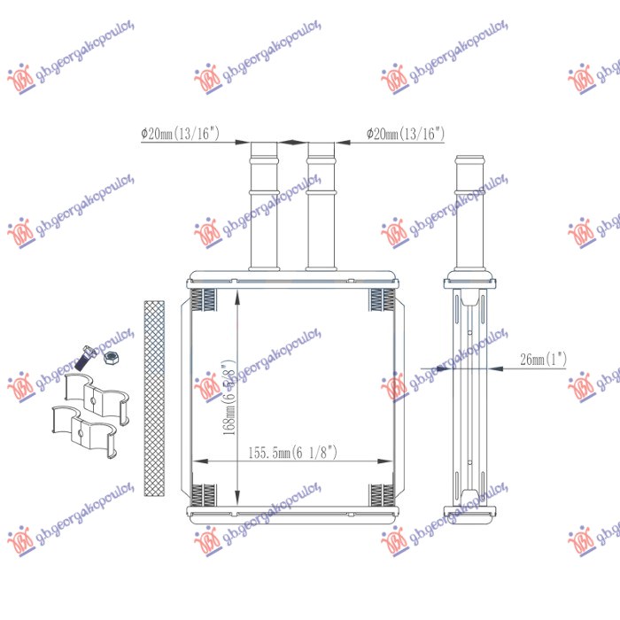 Vw up 2016-2019 (121/122/123/bl1/bl2/bl3) GREJAC KABINE (168x156)