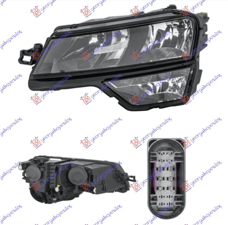 Skoda karoq 17- FAR ELEKTRICNI (H7/H1) SA LED DNEVNIM SVETLOM (DEPO)