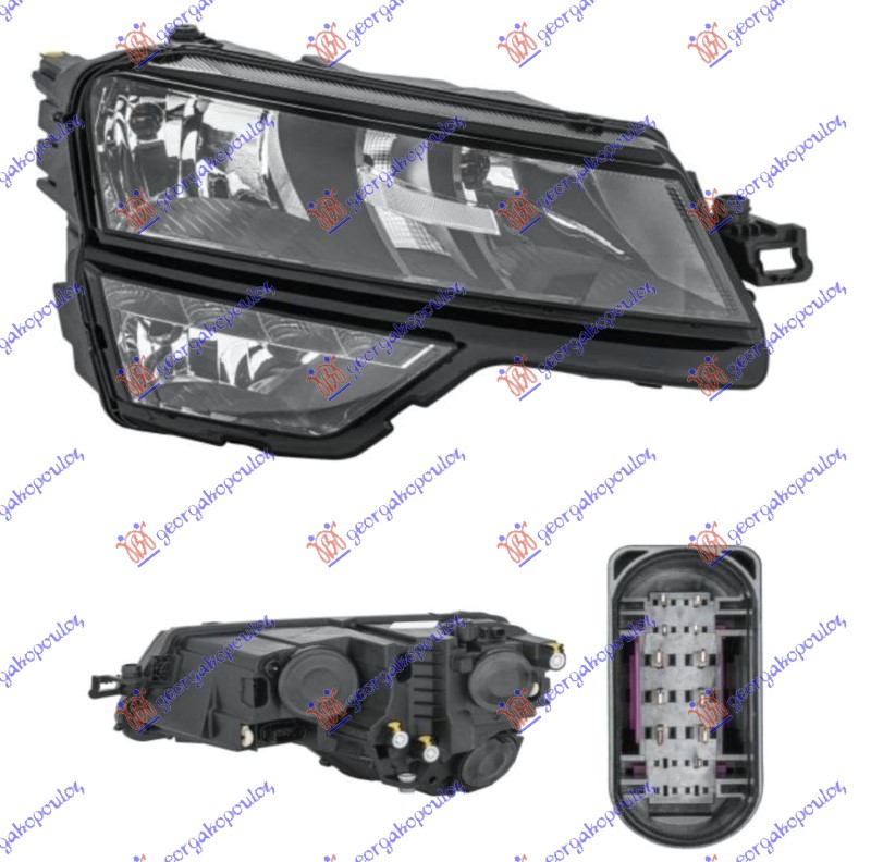 Skoda karoq 2017-2021 (nu7/nd7) FAR ELEKTRICNI (H7/H8) SA LED DNEVNIM SVETLOM (HELLA)