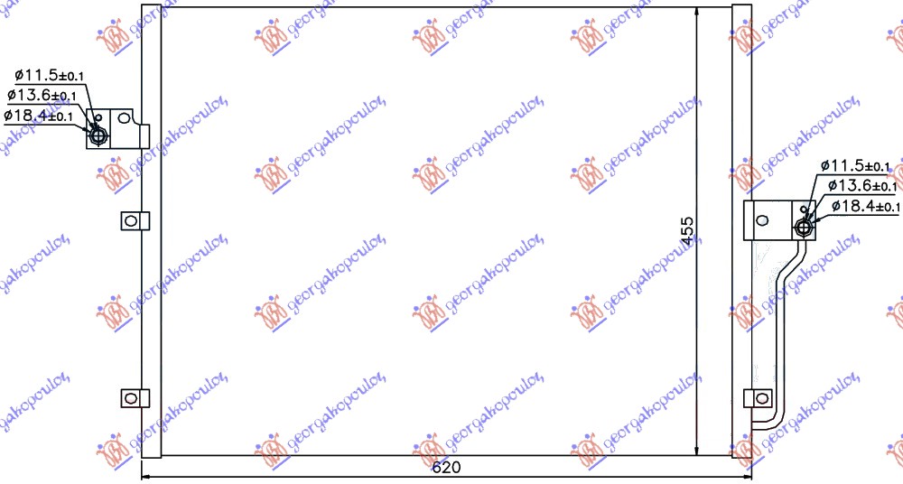 Ssangyong actyon 06-13 HLAD KLIME 2.0 Xdi DIZEL (620x455x16)