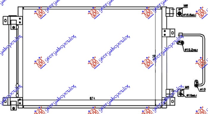 Subaru tribeca 08-14 HLADNJAK KLIME 3.0 BENZIN (645x438x16)