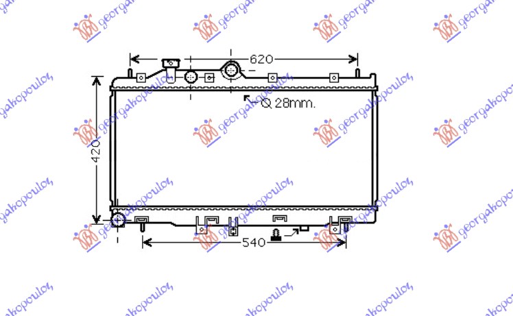 Subaru legacy/outback 10-15 HLADNJAK MOTORA 2.0 T.D (34x68.5x25)