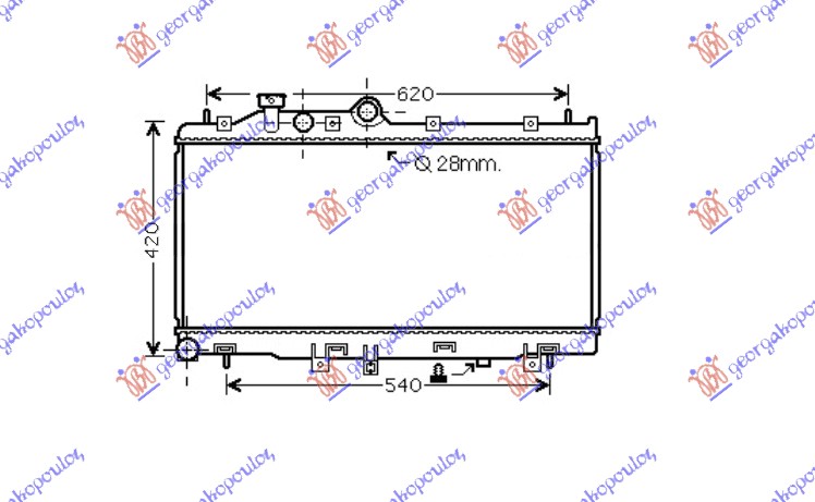Subaru legacy/outback 2010-2015 (bm/br/bl/bp) HLADNJAK MOTORA 2.0 T.D (34x68.5x25) (NRF)