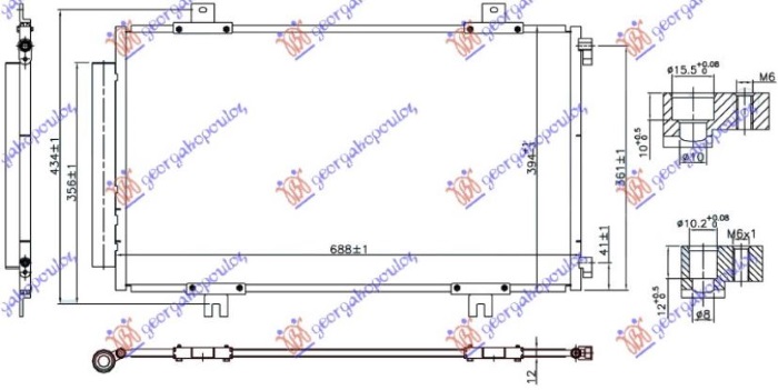 Suzuki vitara 2015-2019 (ly) HLADNJAK KLIME 1.6 16v BENZIN (688x394x12) (NRF)