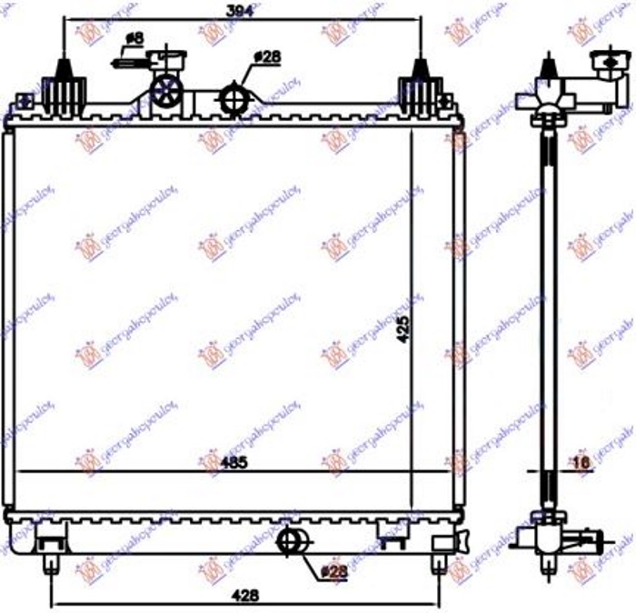 Suzuki ignis 16-20 HLADNJAK MOTORA 1.2 BENZIN (425x485x16)