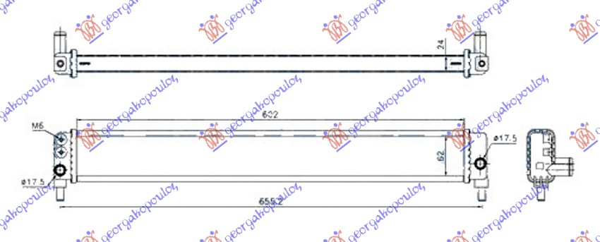 Toyota prius 09-12 HLADNJAK DODATNI 1.8 (600x62x24)