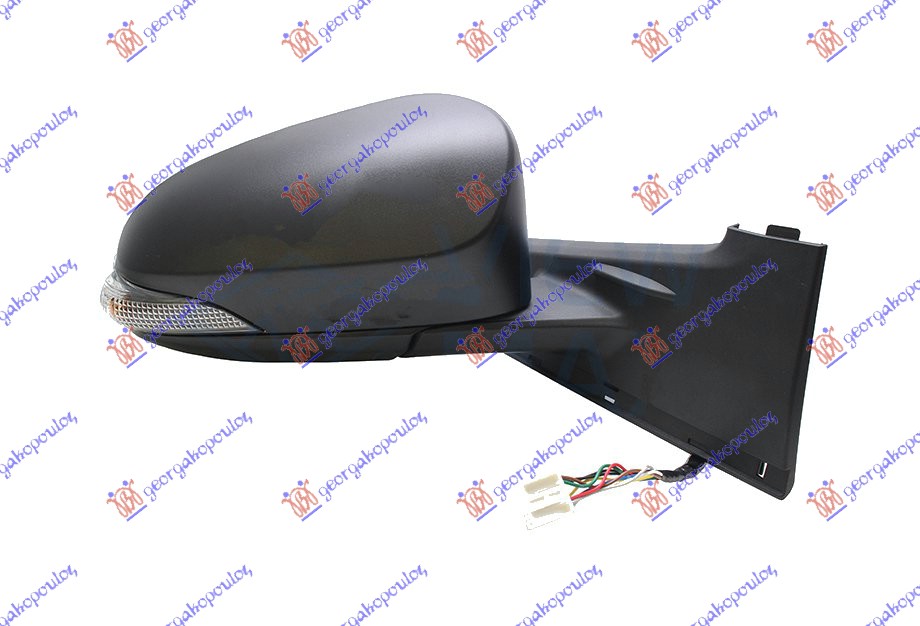 Toyota yaris iii 2014-2017 (p13) RETROVIZOR ELEKTRICNI SA GREJACEM PM (ELEKTRO-SKLOPIV) (MIGAVAC) (KONVEKSNO STAKLO)