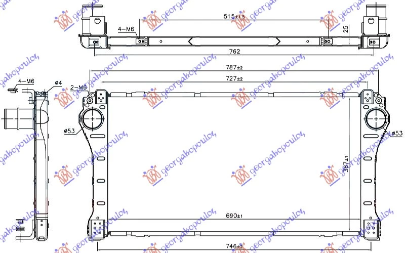 Toyota avensis (t27) 08-12 HLAD.INTERC.2.2 D4D AUTO(690x367x25)