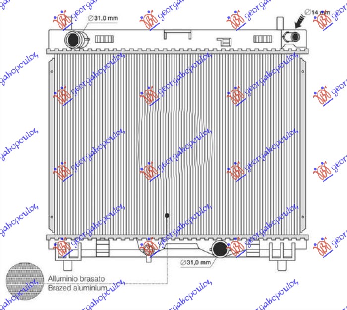 Toyota urban cruiser 2009-2014 (p1) HLADNJAK MOTORA 1.4 D4D DIZEL (MAN) (350x475) (KOYO)