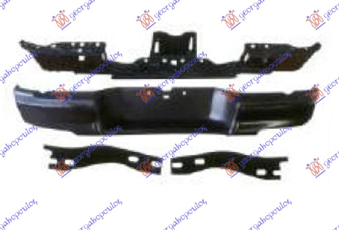 Toyota hi-lux 2wd/4wd 2020- ZADNJI BRANIK CRNI KOMPLET (BRANIK/NOSAC/LAJSNA) MALI