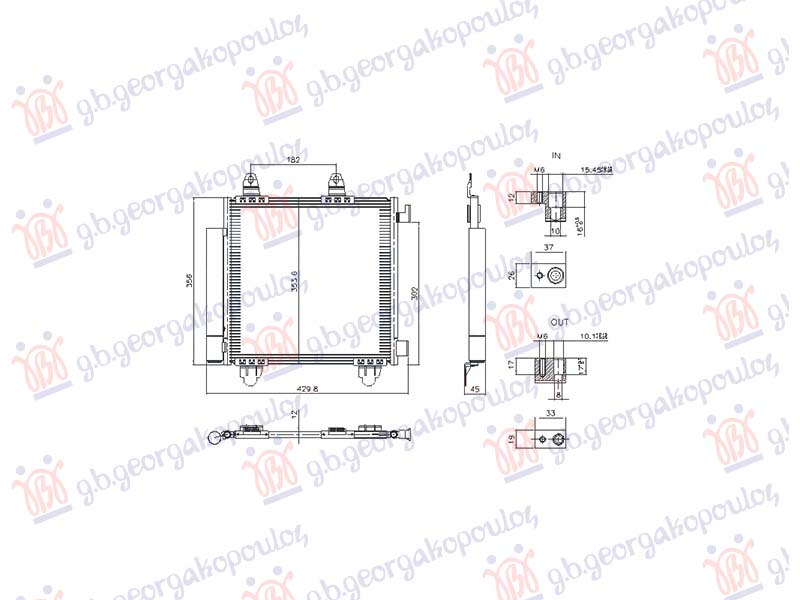 Toyota aygo x 2022- (b7) HLADNJAK KLIME 1.0 BENZIN (353x360) (NISSENS)