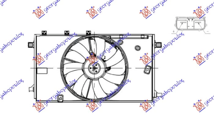 Toyota c-hr 16-19 VENTILATOR (KOMPLET) 1.2 BENZIN