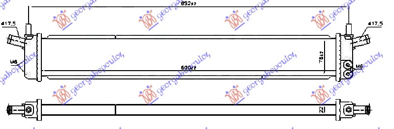 Toyota auris 2012-2015 (e18) HLADNJAK MOTORA DODATNI 1.8 HIBRID BENZIN (600x76x22)