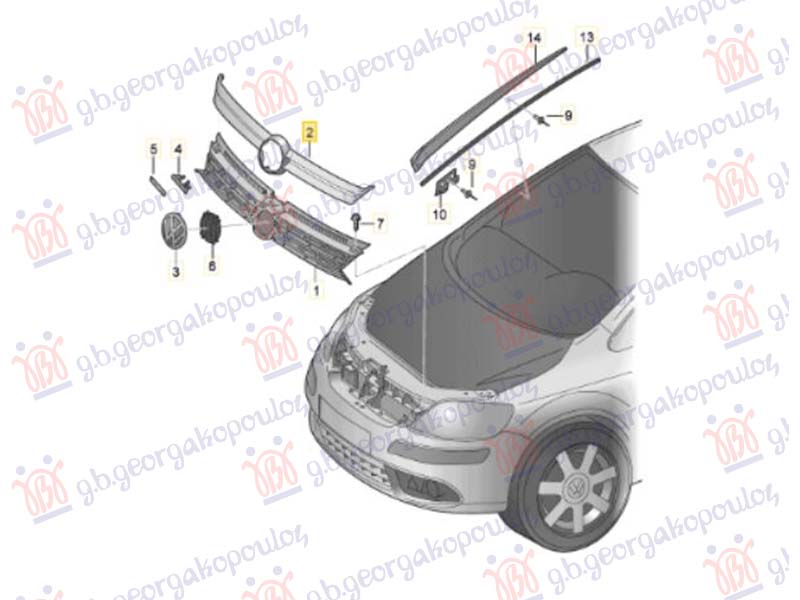 Vw golf plus 2009-2014 (5m1/521) LAJSNA PVC MASKE (O)