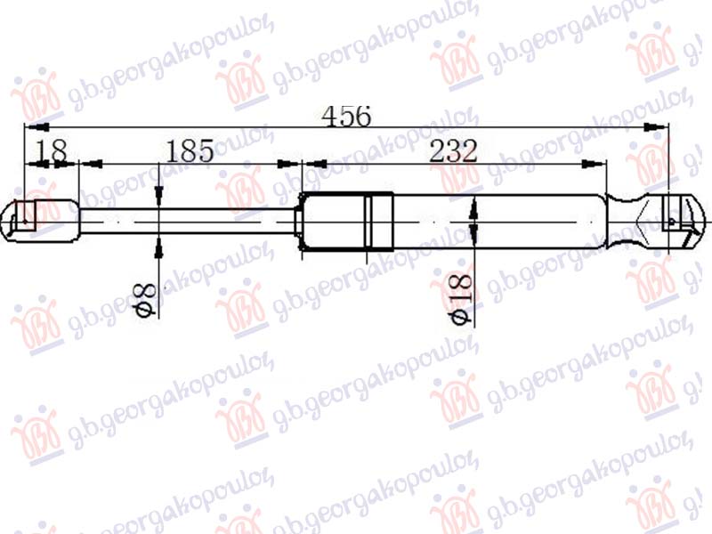 Vw golf sportsvan 2014-2018 (am1/an1) AMORTIZER HAUBE (457L-420N)