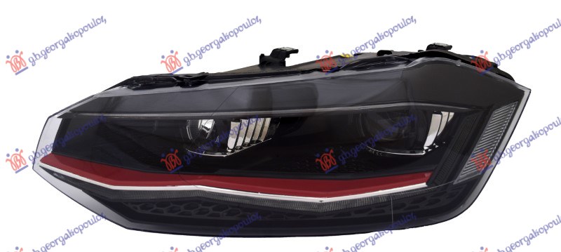 Vw polo 2017-2021 (aw1/bz1) FAR LED (CRVENA LAJSNA) (VALEO TIP) (GTI) (TYC)