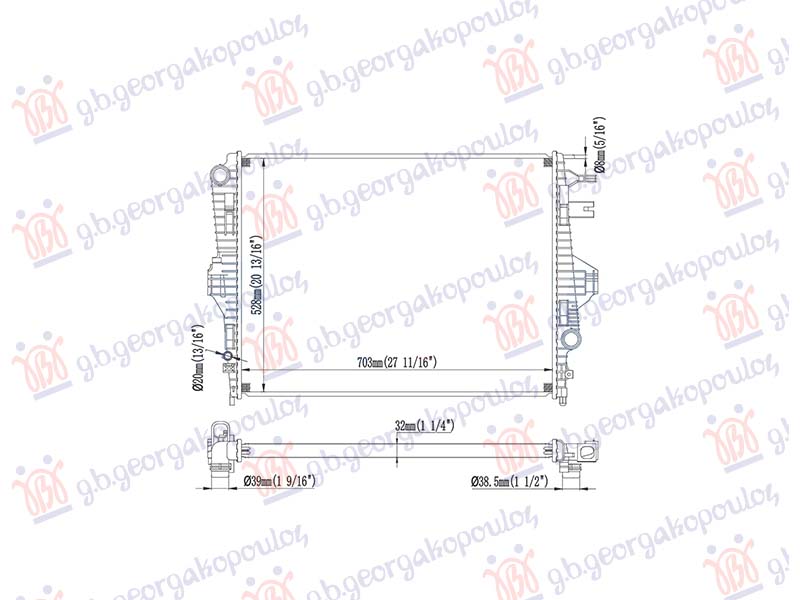 Vw touareg 2010-2014 (7p5/7p6) HLADNJAK MOTORA 4.2 BENZIN/DIZEL (700x548)
