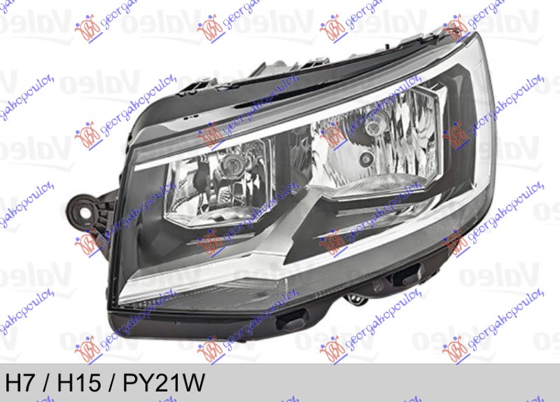 Vw transporter 2015-2019 (t6) (sga/sgh/sha/shh) FAR ELEKTRICNI (H7/H15) (VALEO)