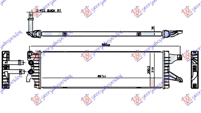 Vw transporter (t6) 15-19 DODAT.HL.2.0Tdi(62/75KW)DIZ(695X210X26)