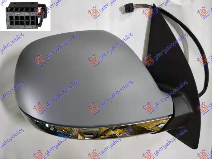 Vw amarok p/u 2016-2022 (s6/s7) RETROVIZOR ELEKTRICNI SA GREJACEM PM (HROM NOSAC)