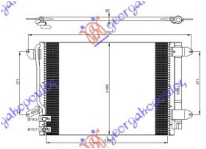 Vw jetta 2010-2014 (162/163/av3/av2) HLADNJAK KLIME BENZIN/DIZEL (540x370x16) (KOYO)