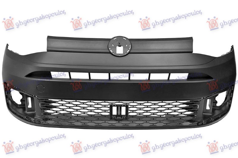 Vw caddy 2020- (sbb/sbj) PREDNJI BRANIK MAT-CRNI (GORNJA I DONJA RESETKA)
