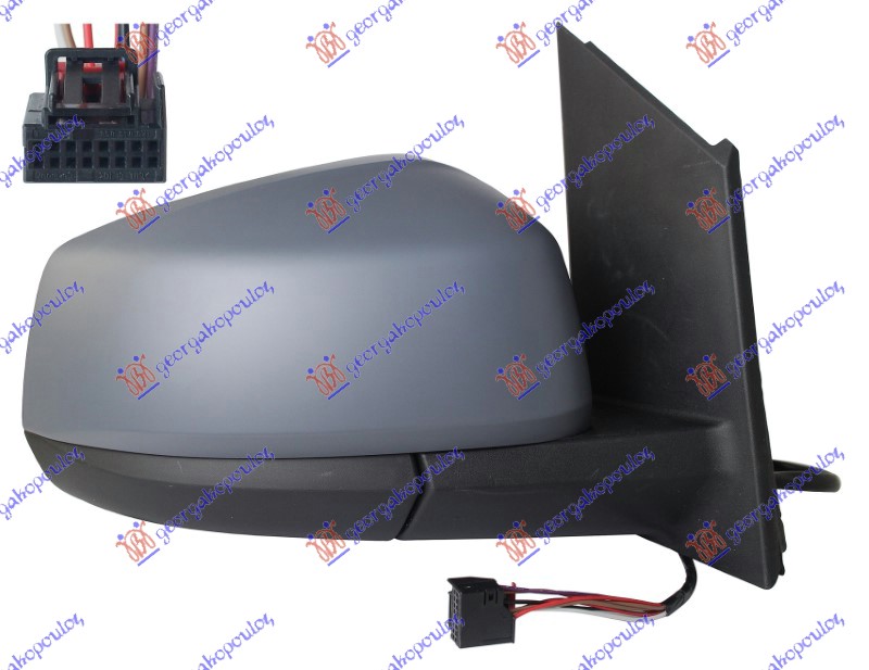 Vw caddy 2020- (sbb/sbj) RETROVIZOR ELEKTRICNI SA GREJACEM PM (ELEKTRO-SKLOPIV) (7 PIN) (A KVALITET) (KONVEKSNO STAKLO)