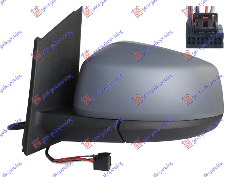 Vw caddy 2020- (sbb/sbj) RETROVIZOR ELEKTRICNI SA GREJACEM PM (ELEKTRO-SKLOPIV) (7 PIN) (A KVALITET) (KONVEKSNO STAKLO)