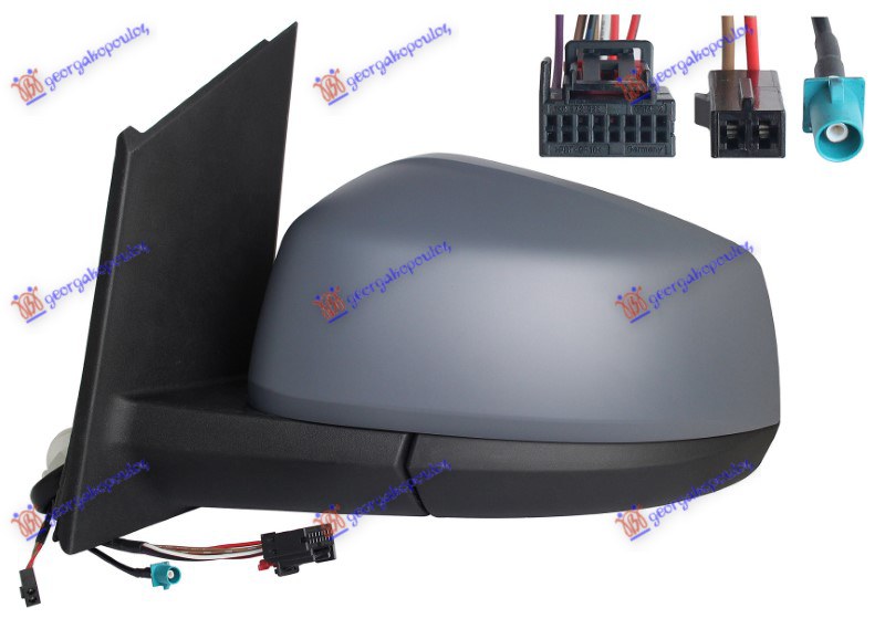 Vw caddy 2020- (sbb/sbj) RETROVIZOR ELEKTRICNI SA GREJACEM PM (ELEKTRO-SKLOPIV) (MRTAV UGAO) (CIP RADIO ANTENE) (10 PIN) (A KVALITET)