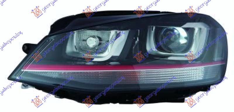 Vw golf vii 2013-2016 (5g1) FAR Bi-XENON SA LED DNEVNIM SVETLOM (GTI) (TYC)