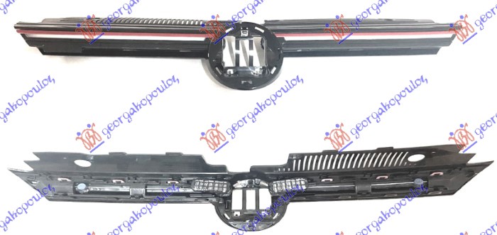 Vw golf viii 2019-2024 (cd1/da1) PVC MASKA (LED) CRVENA LAJSNA (GTI)