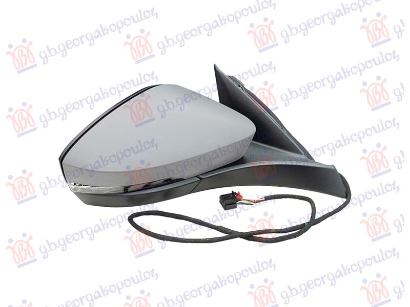 Vw t-roc 2017-2022 (a11/d11) RETROVIZOR ELEKTRICNI SA GREJACEM PM (MIGAVAC) (6 PIN) (KONVEKSNO STAKLO)