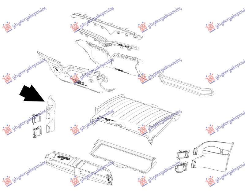 Tesla model x 16- USMERIVAC VAZDUHA UNUTRASNJI PLASTICNI (ZA KOCNICU) -21