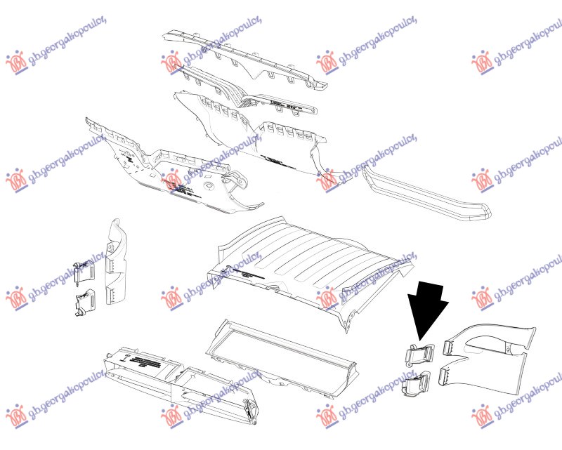 Tesla model x 16- USMERIVAC VAZDUHA UNUTRASNJI PLASTICNI (PREDNJI GORNJI) (ZA KOCNICU) -21