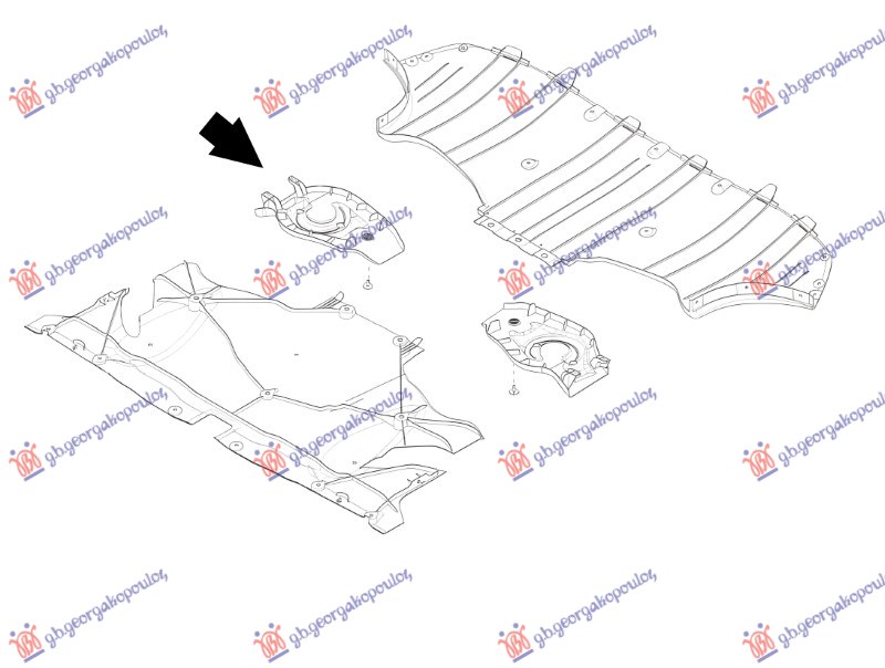 Tesla model y 20- ZASTITA PODA ZADNJA PLASTICNA (VESANJE)