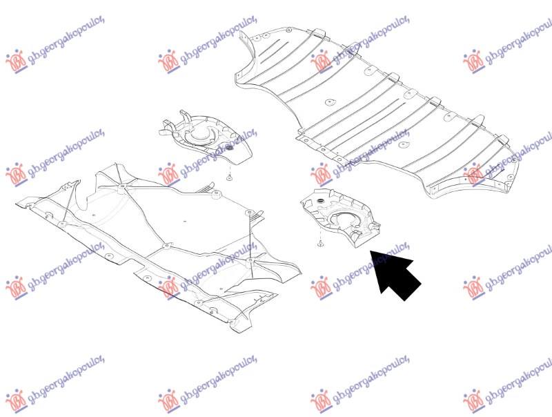 Tesla model y 20- ZASTITA PODA ZADNJA PLASTICNA (VESANJE)