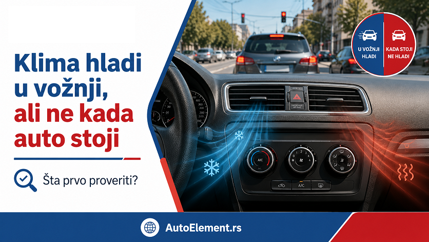 Klima hladi u vožnji, ali ne kada auto stoji
