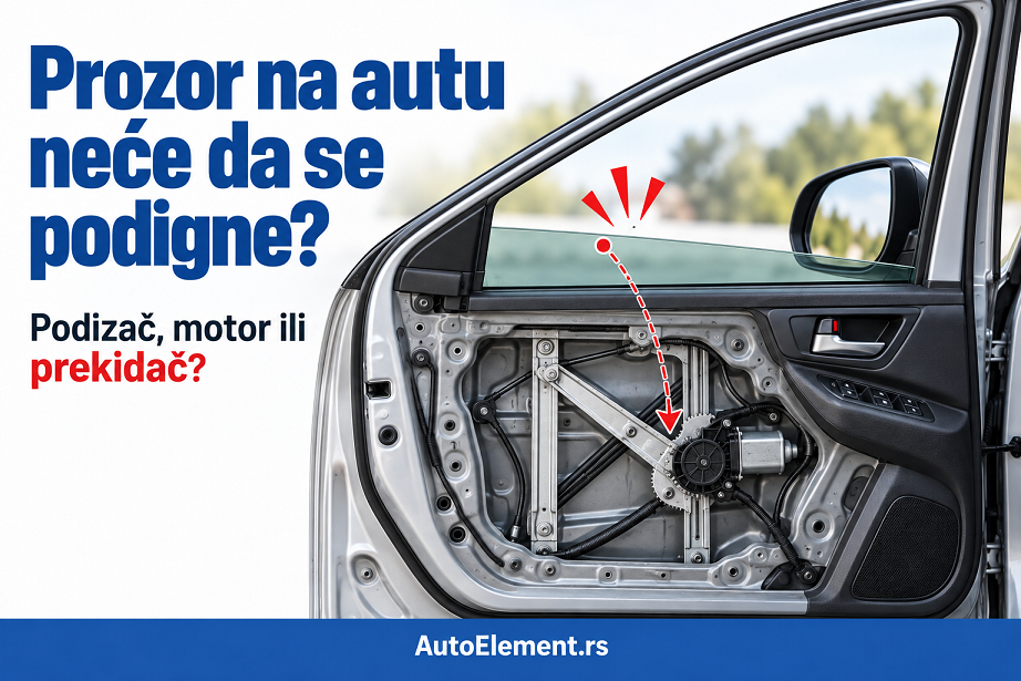 Prozor na autu neće da se podigne – podizač, motor ili prekidač?